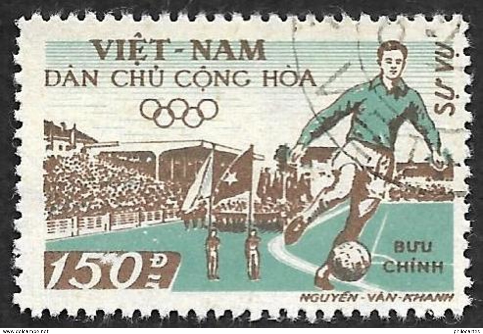 VIETNAM Du NORD 1958 - Service 13 - Football - Oblitéré - Viêt-Nam