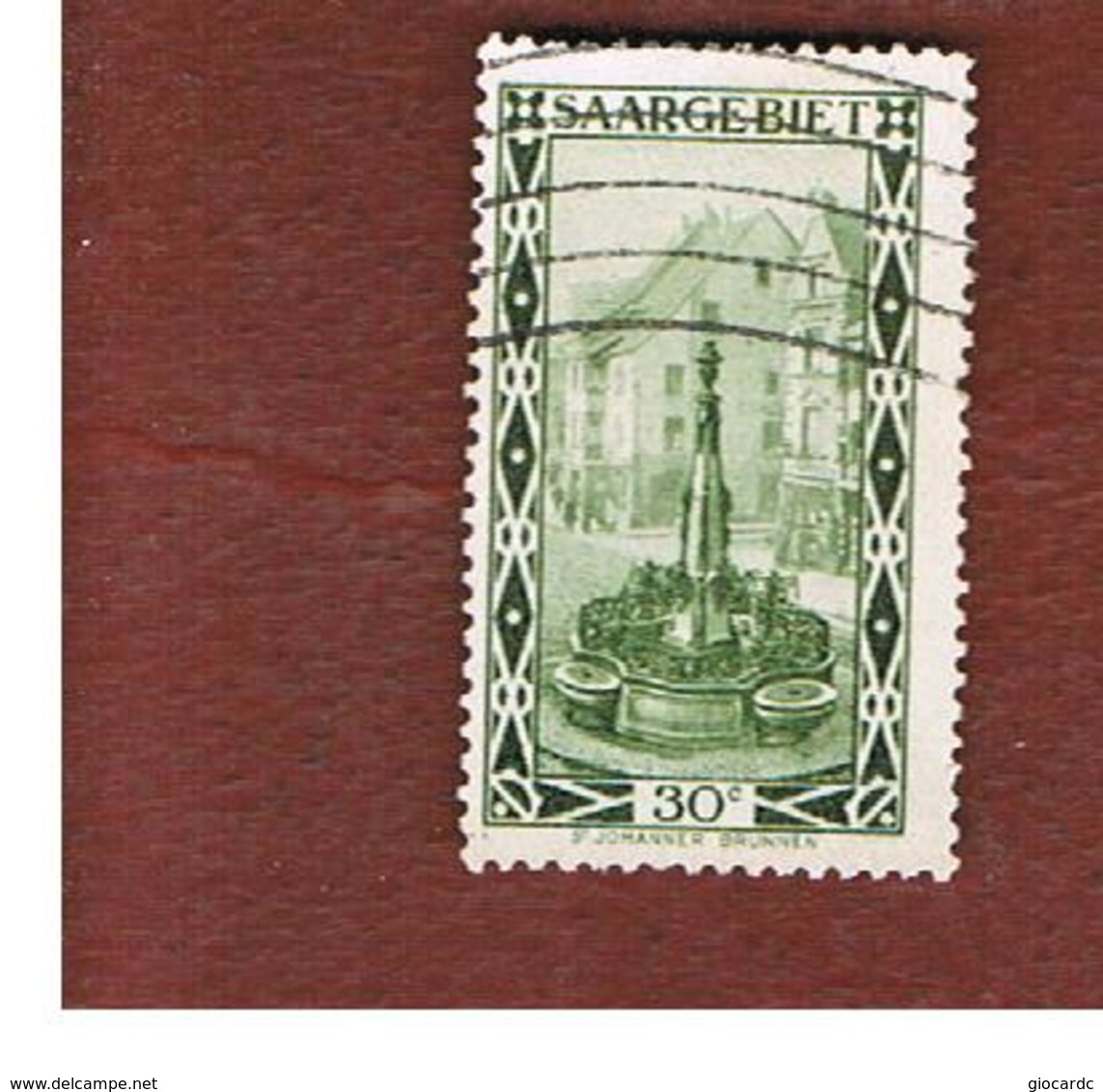 SAAR (SARRE) - SG 112 - 1927  FOUNTAIN ST. JOHANNE, SAARBRUCKEN  - USED - Usati