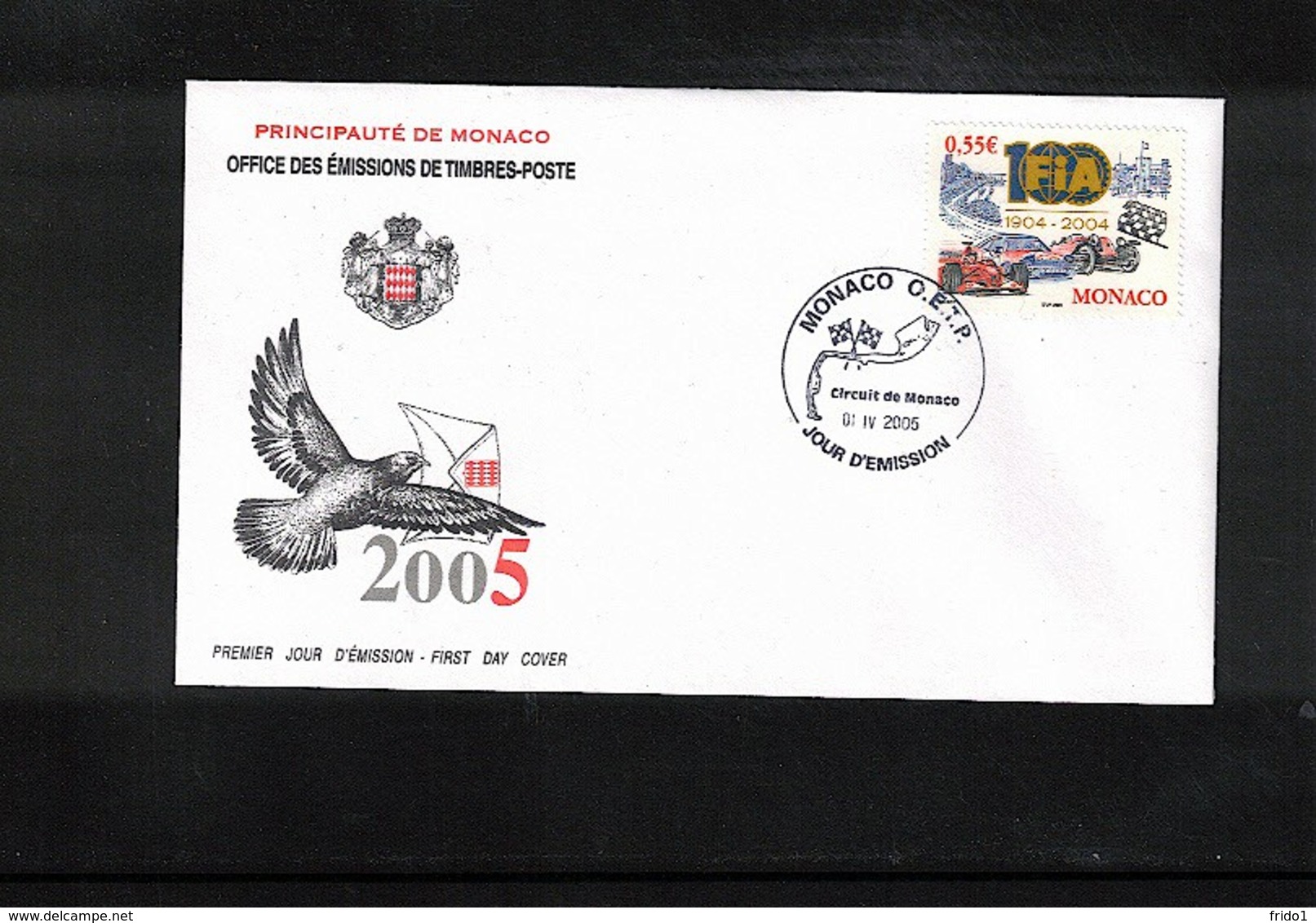 Monaco 2005 Monaco Car Racing - 100 Years FIA FDC - Automobile