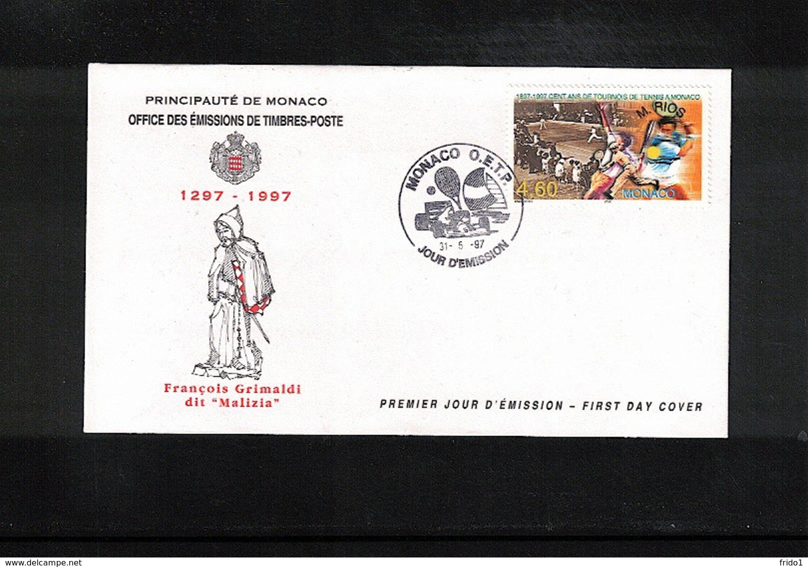 Monaco 1997 100 Years Of Tennis Tournaments In Monaco Interesting Cover - Tennis