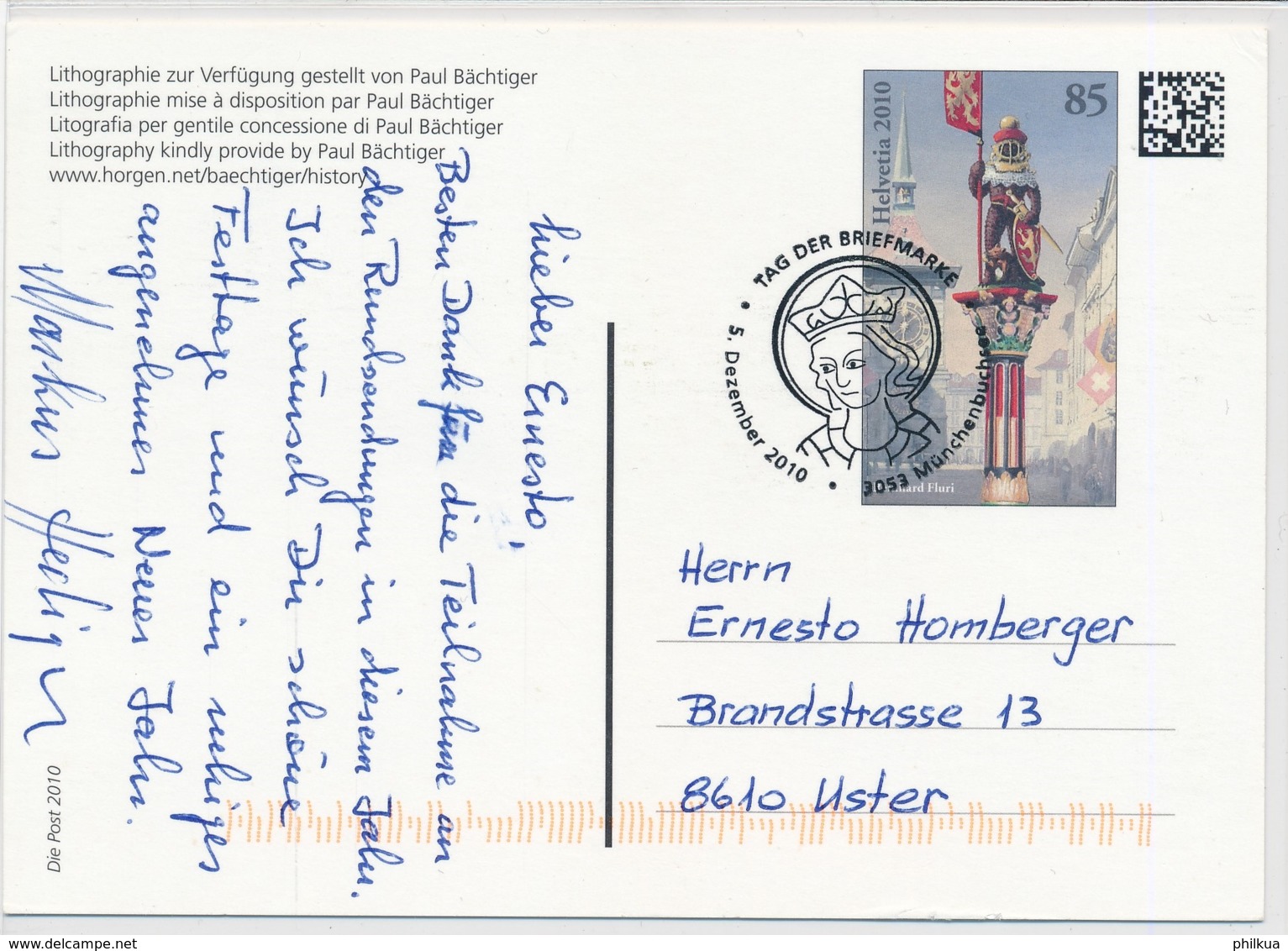 2010 - Tag Der Briefmarke - Journée Du Timbre - Giornata Del Francobolli - MÜNCHENBUCHSEE - Schweiz -Suisse - Svizzera - Giornata Del Francobollo