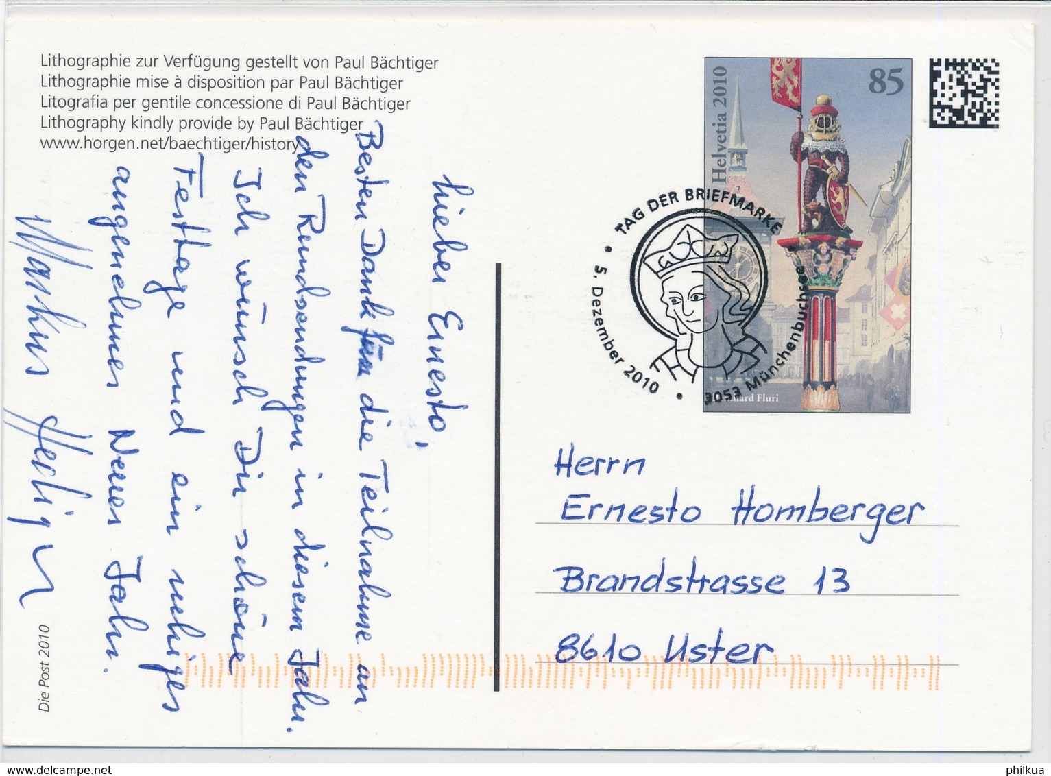 2010 - Tag Der Briefmarke - Journée Du Timbre - Giornata Del Francobolli - MÜNCHENBUCHSEE - Schweiz -Suisse - Svizzera - Stamp's Day