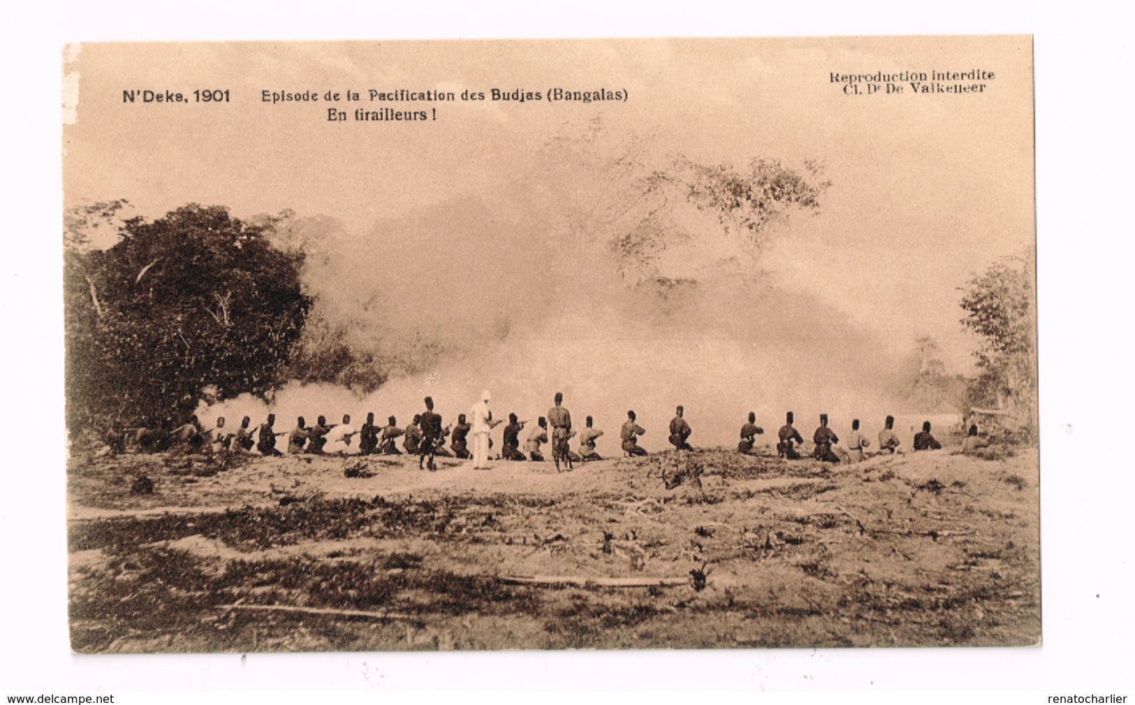 N'Deke 1901.Episode De La Pacification Des Bangalas.En Tirailleurs. - Congo Belge