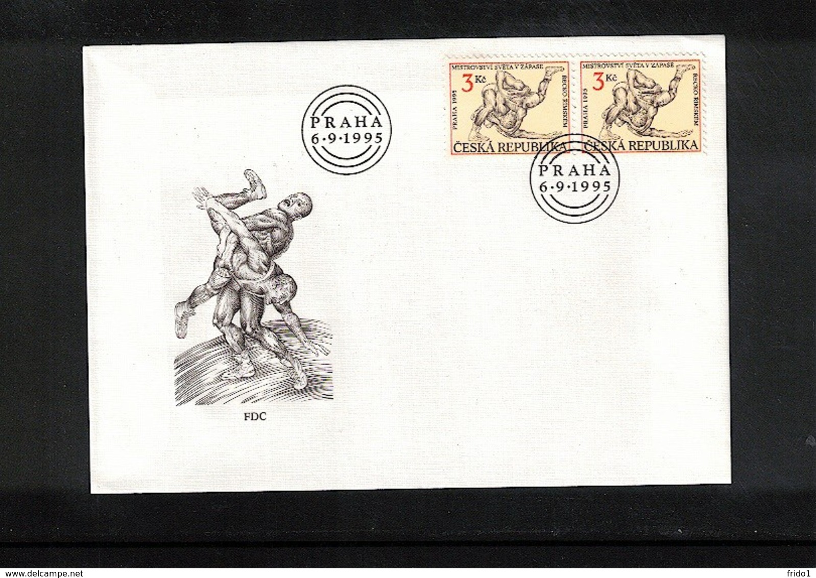 Czechia 1995 Wrestling FDC - Ringen