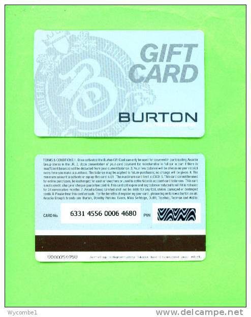 UK - Magnetic Gift Card/Burton - Sonstige & Ohne Zuordnung