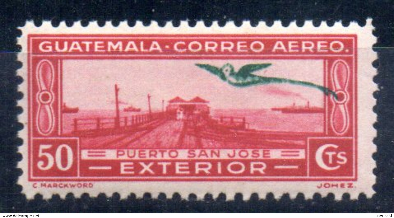 Sello  Nº A-48 Guatemala - Guatemala