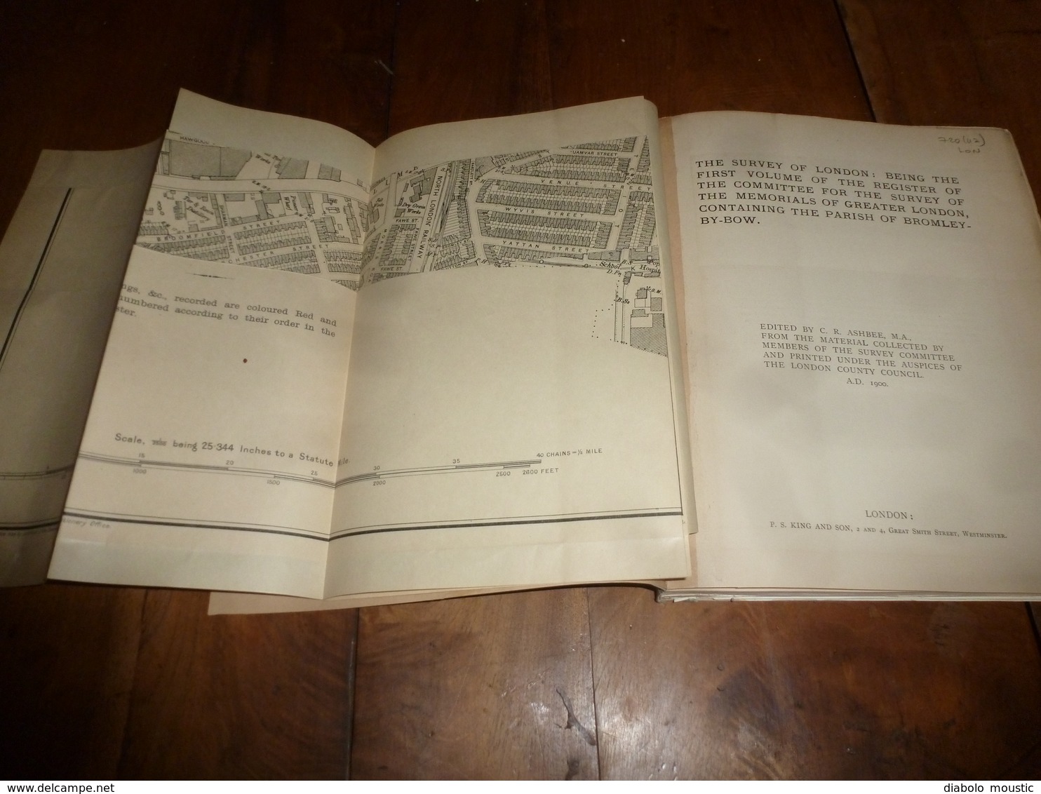 1900 With map of the Parish of BROMLEY : The survey of London: being the first volume of the register of the committee