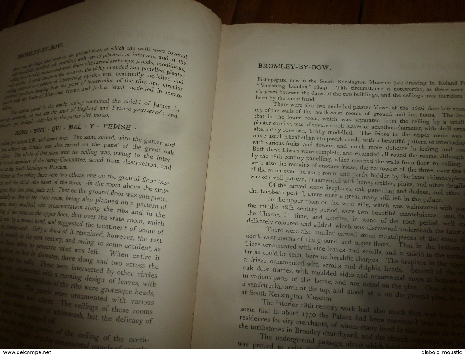 1900 With map of the Parish of BROMLEY : The survey of London: being the first volume of the register of the committee