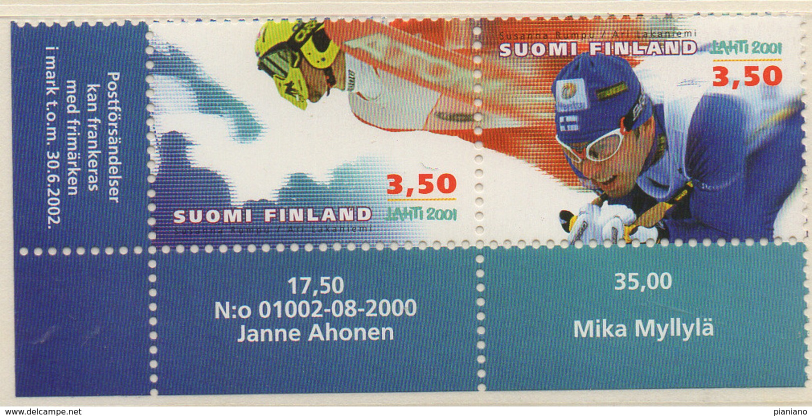 PIA - FINLANDIA  - 2001 : Campionati Del Mondo Di Sci A Lahti - (Yv 1519A) - Sci