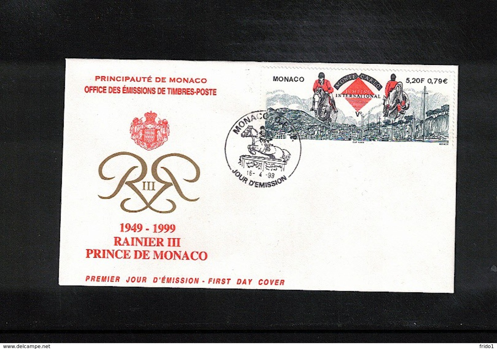 Monaco 1999 Monte Carlo Horse Jumping Tournament FDC - Reitsport