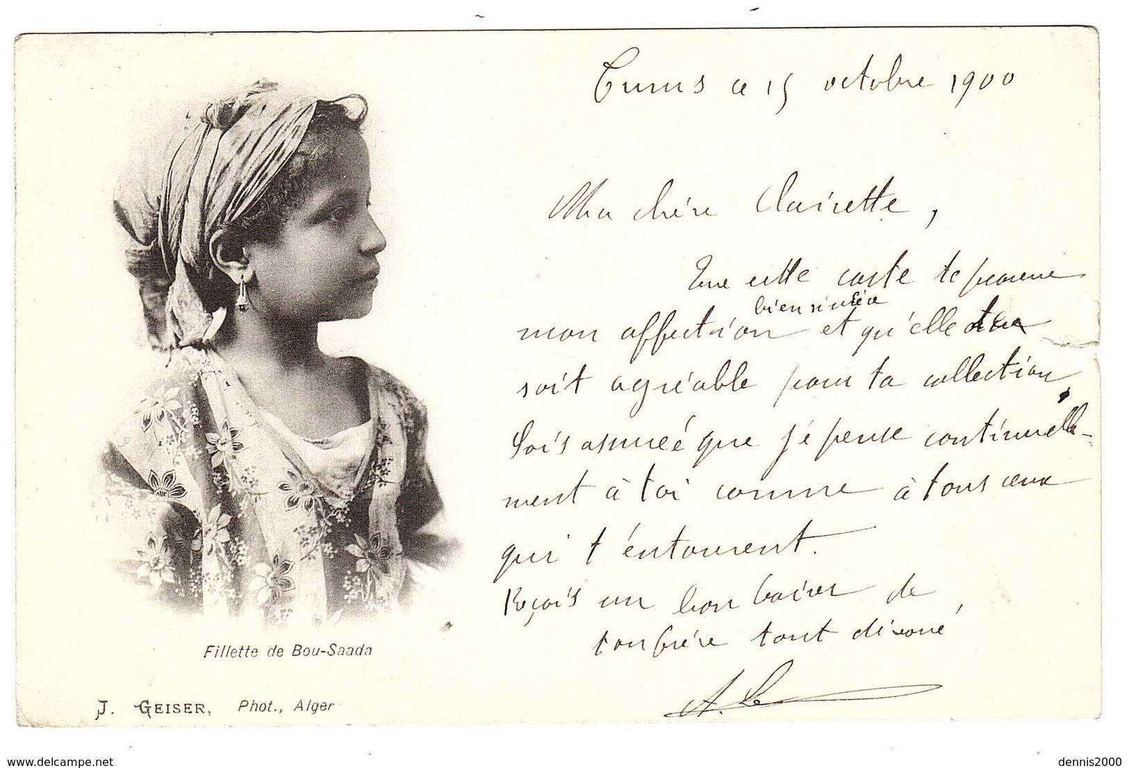 ALGÉRIE - Fillette De Bou-Saada - Ed. J. GEISER, Alger - Children