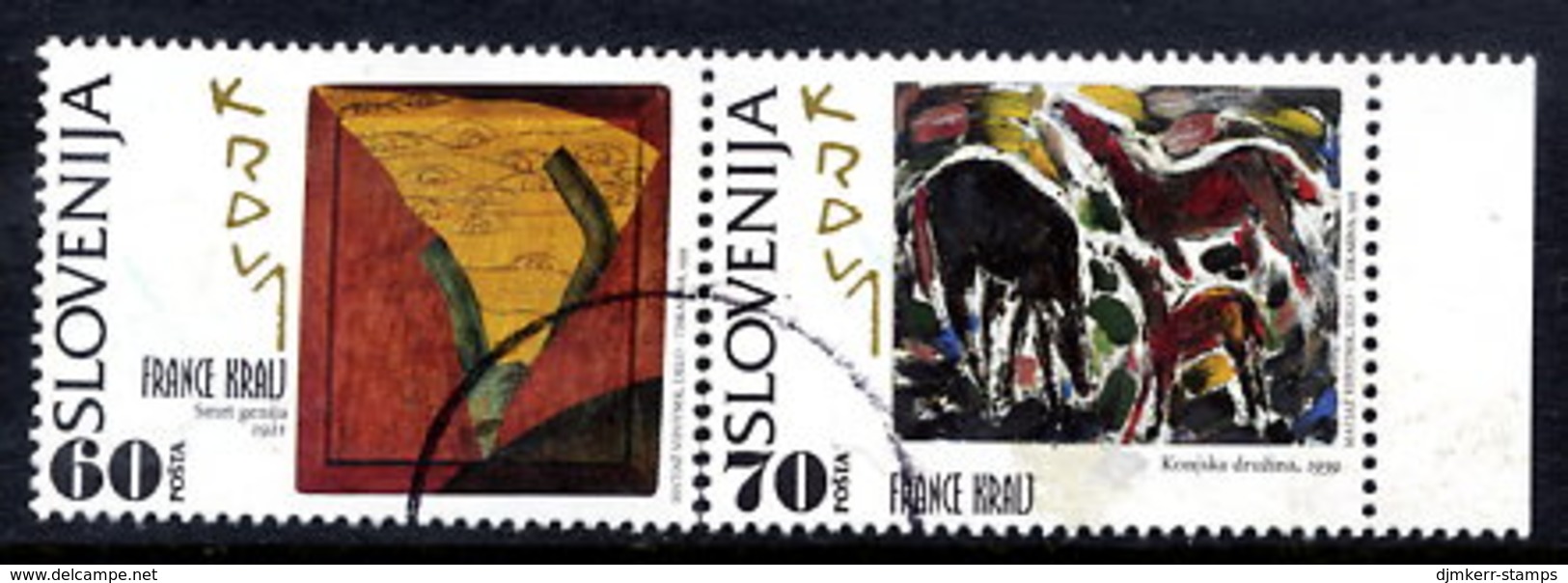 SLOVENIA 1995 France Kralj Centenary Pair.used.  Michel 121-22 - Slovenië