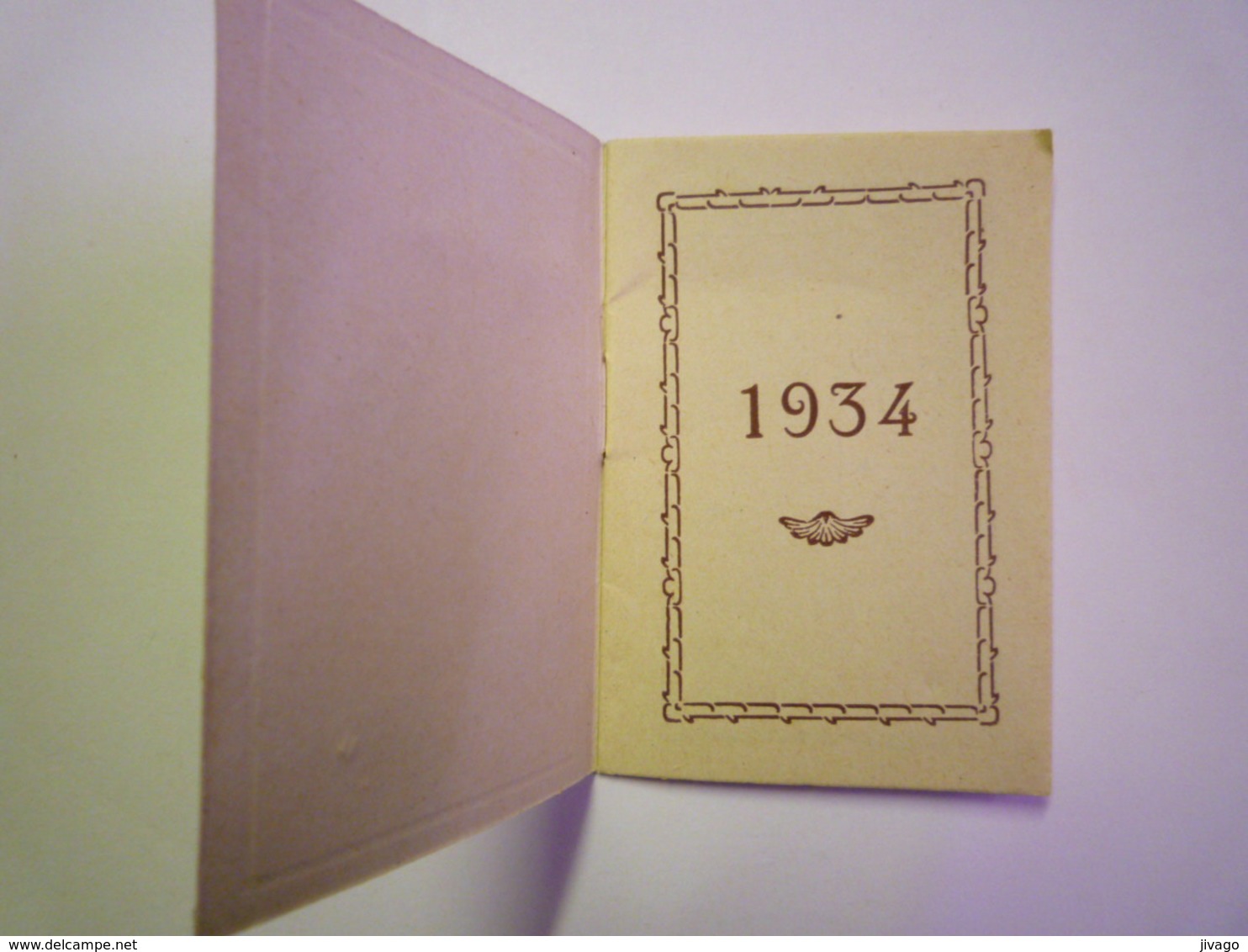 2019 - 1631  Joli Mini Calendrier  1934   (format 5 X 7,5cm) - Kleinformat : 1921-40