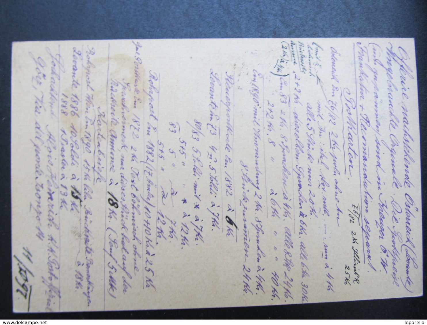 GANZSACHE Görz - Teplitz 1897 Korrespondenzkarte /// D*38773 - Briefe U. Dokumente