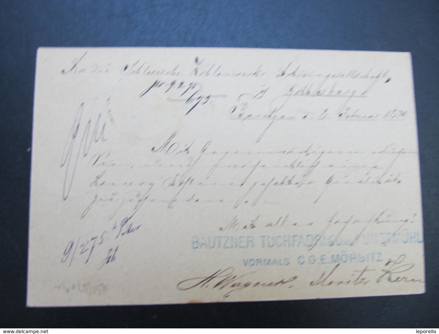 GANZSACHE Bautzen- Gottesberg 1875 Korrespondenzkarte  /// D*38781 - Briefe U. Dokumente