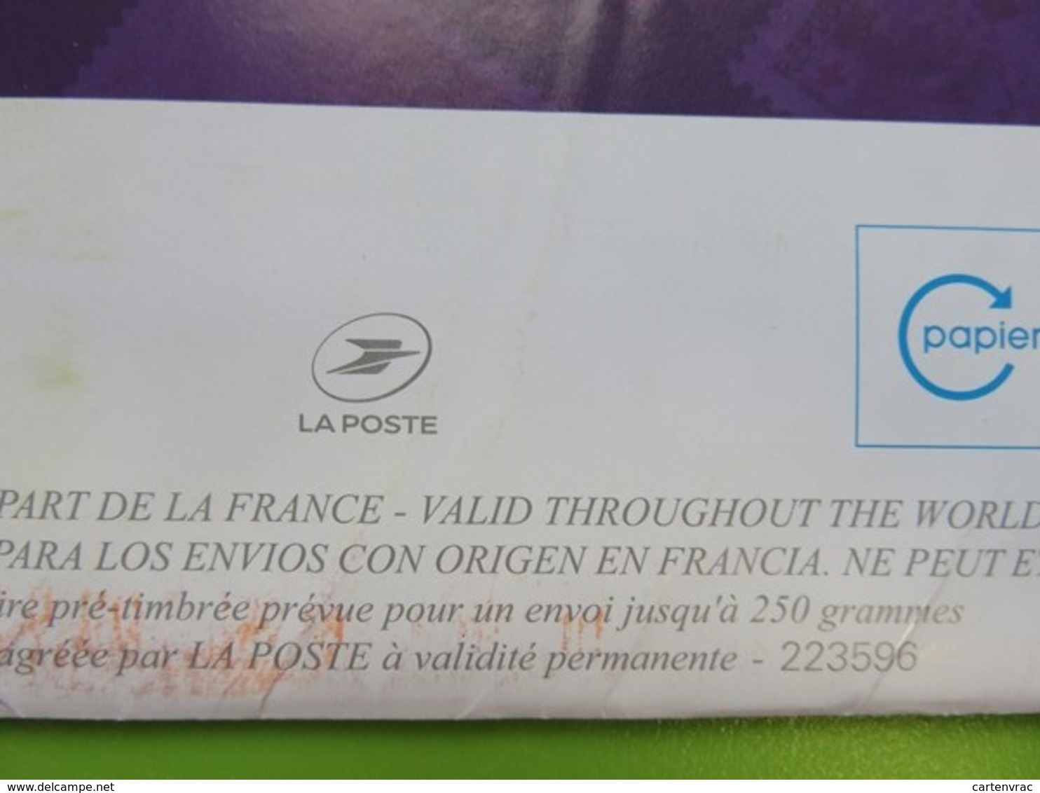 Philaposte - PAP International 250 G - Phil@poste - Patrimoine De France En Timbres Avec Enveloppe Réponse - Prêts-à-poster: TSC Et Repiquages Semi-officiels