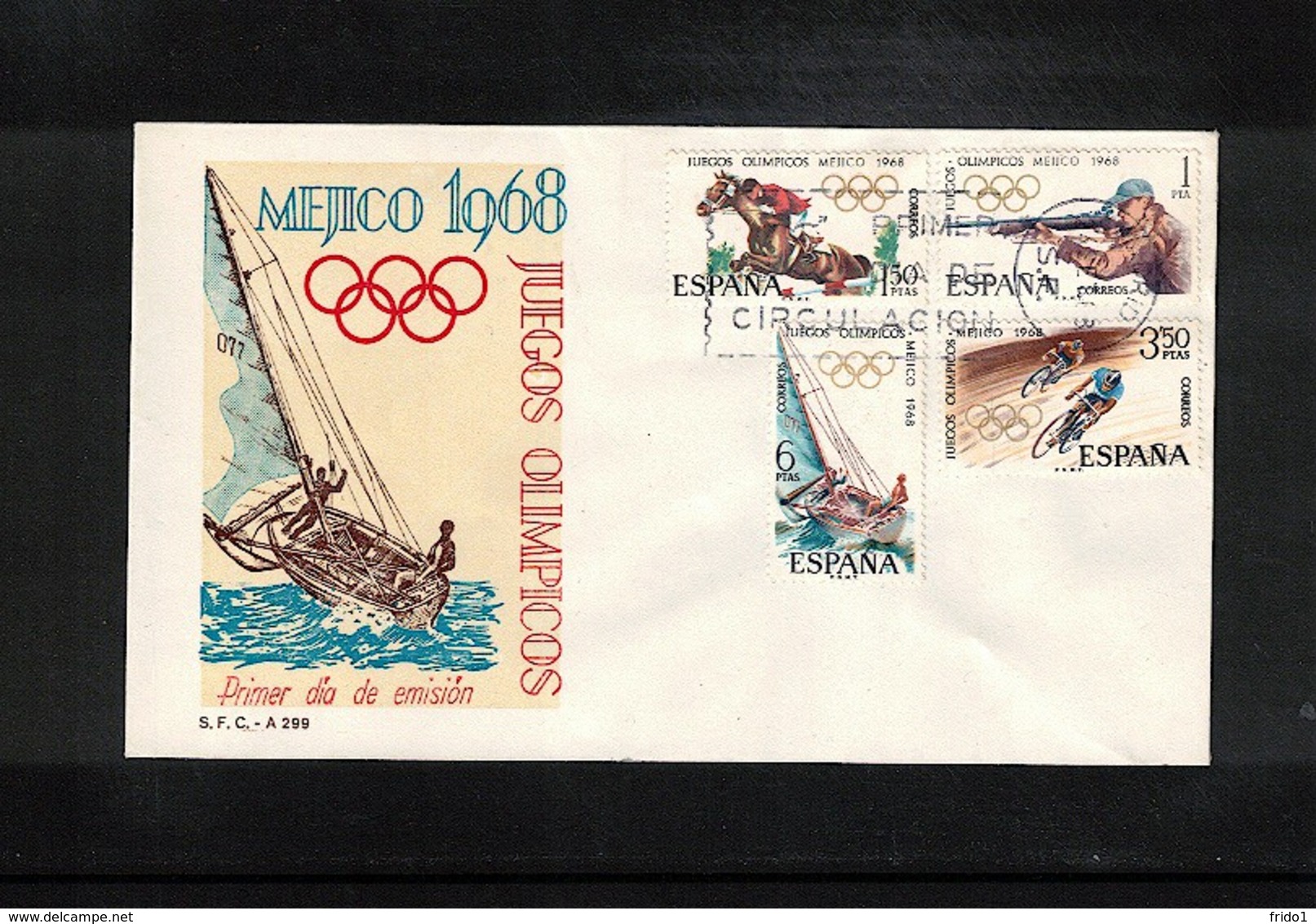 Spain 1968 Olympic Games Mexico FDC - Sommer 1968: Mexico