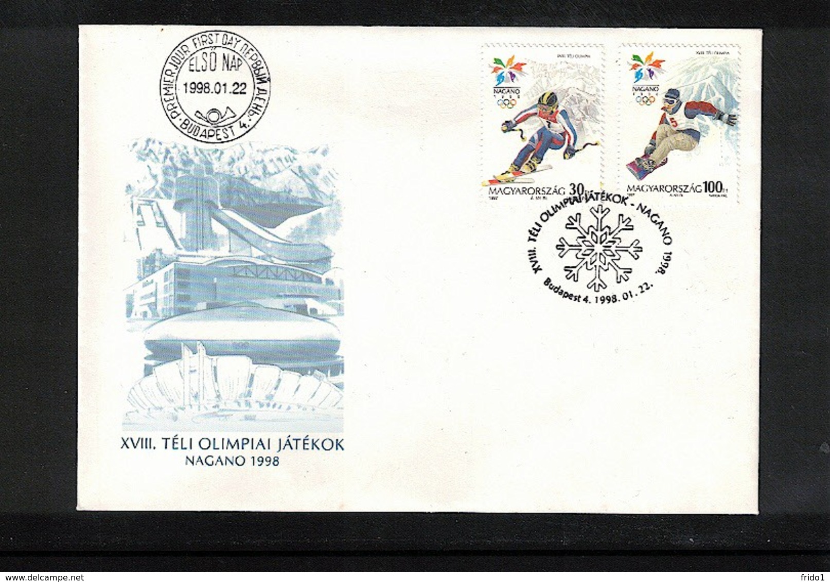 Hungary 1998 Olympic Games Nagano FDC - Winter 1998: Nagano