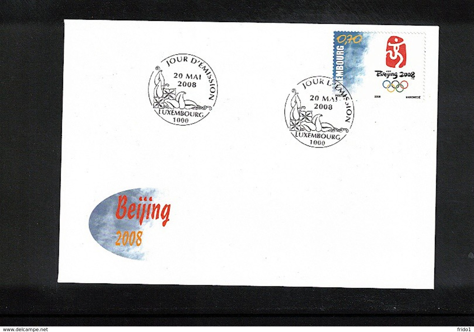 Luxembourg 2008 Olympic Games Beijing FDC - Sommer 2008: Peking