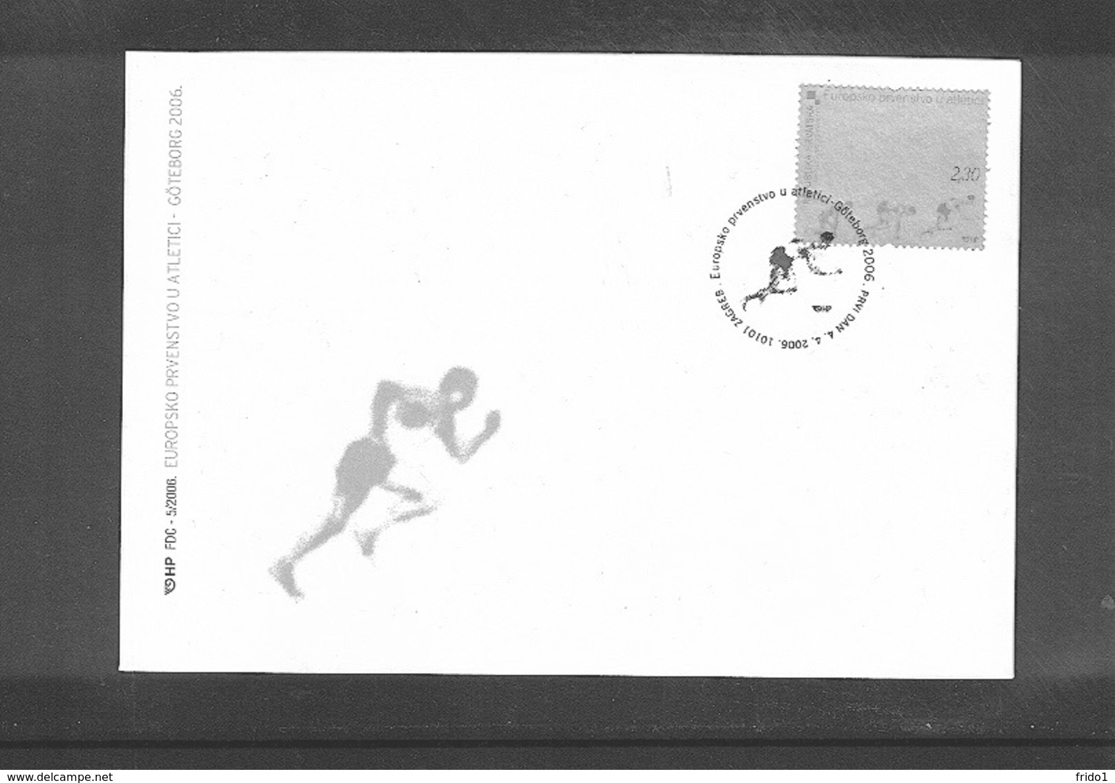 Kroatien / Croatia 2006 Europa Athletics Championship Goeteborg FDC - Leichtathletik