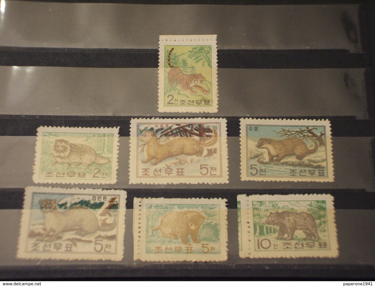 COREA NORD - 1962 ANIMALI 7 VALORI - NUOVI(++) - Korea, North