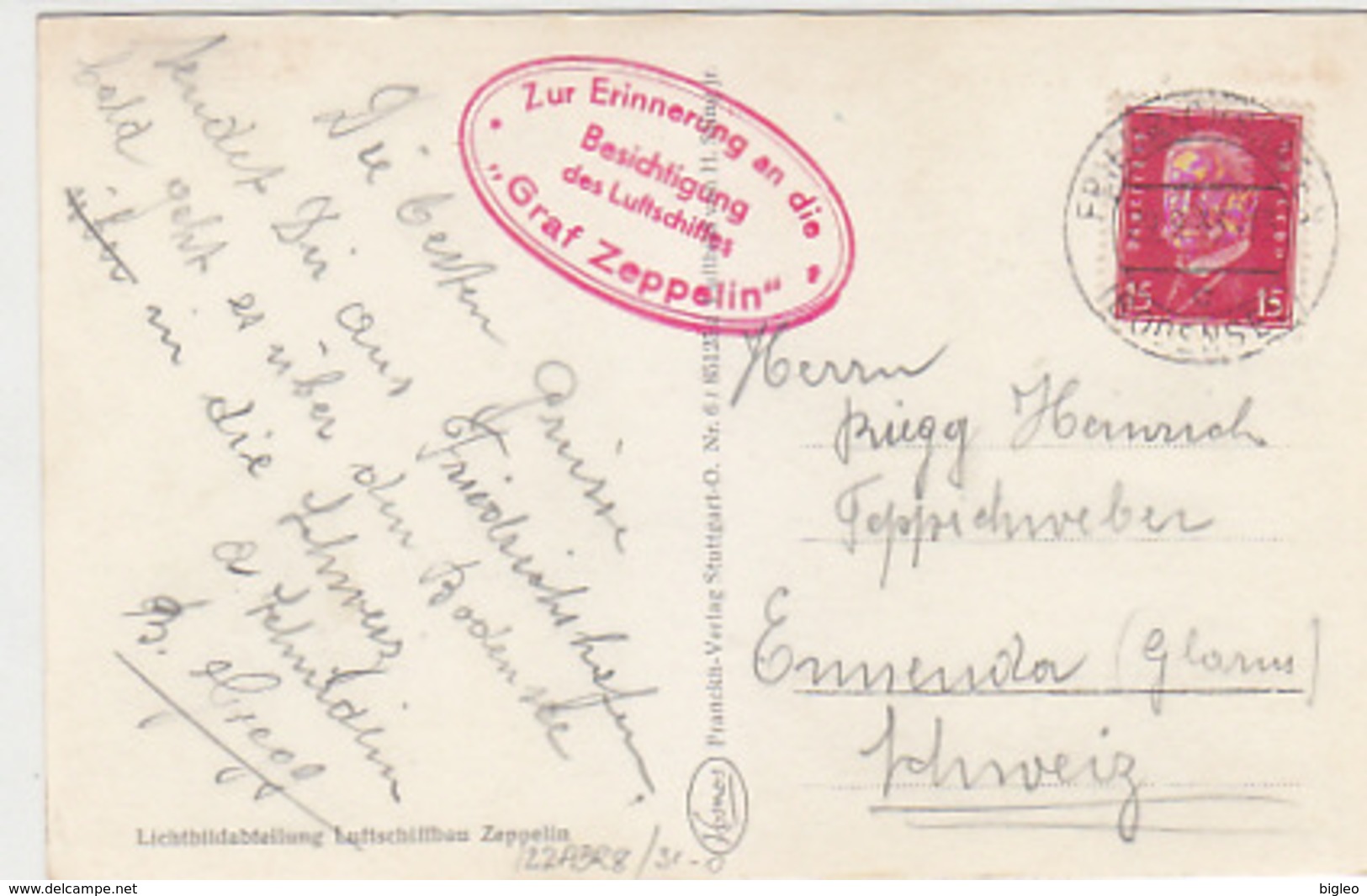 Graf Zeppelin - Besichtigngsstempel - 1933    (A-84-161127) - Dirigibili