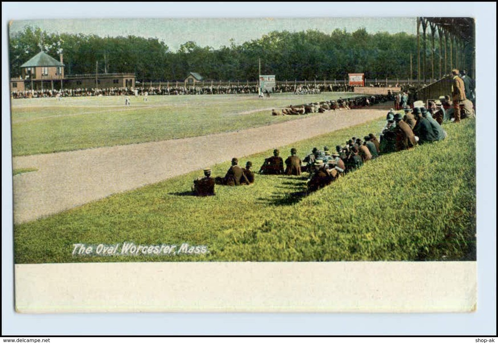 W6L29/ The Oval Worcester, Mass. USA AK Football Stadion  Ca.1912 - Sonstige & Ohne Zuordnung