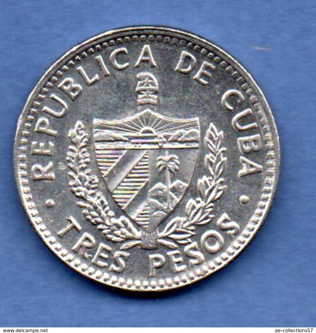Cuba  - 3 Pesos 1995   - Km # 346a - état  SUP - Cuba