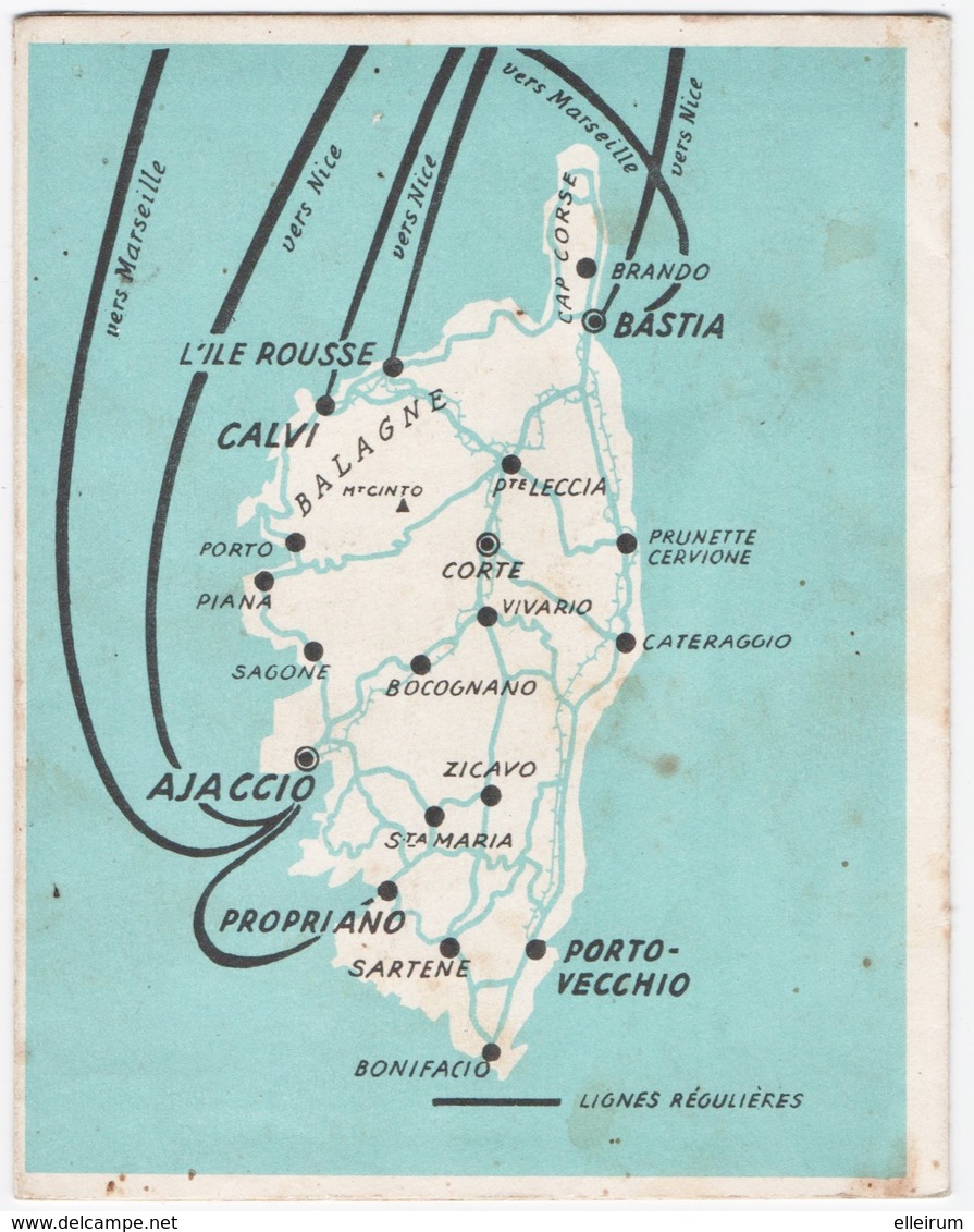 COMPAGNIE GENERALE TRANSATLANTIQUE. DEPARTS  " CORSE "  N° 13. 1954. - Europe