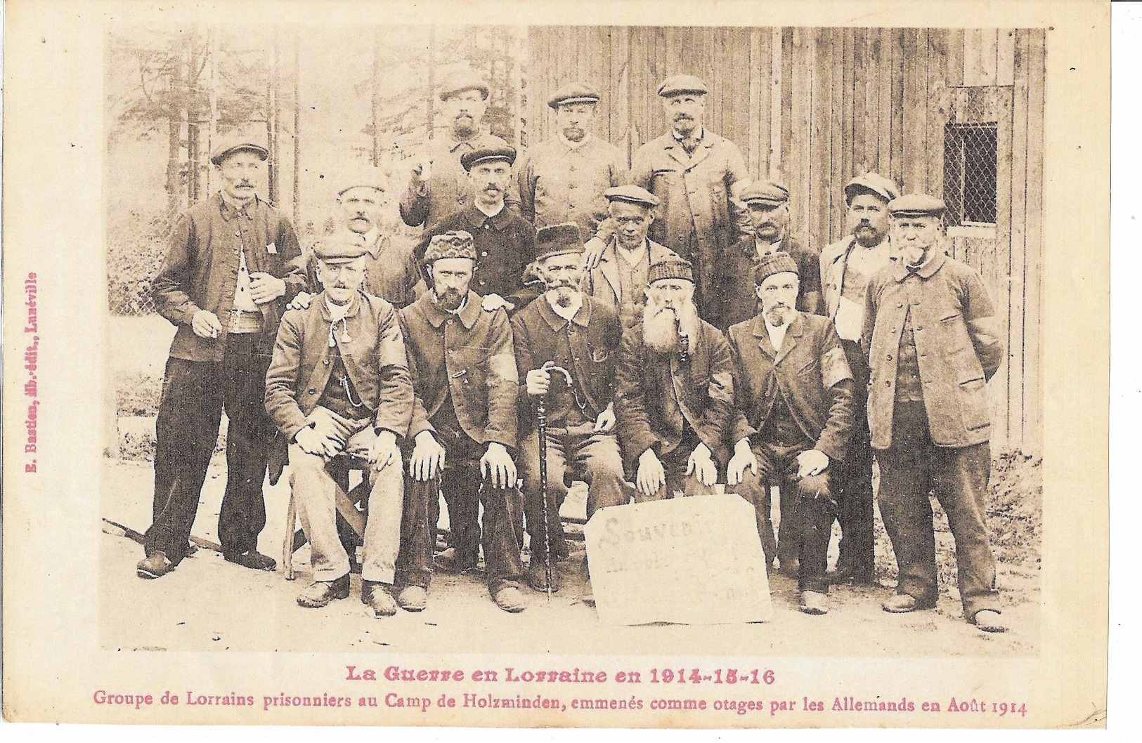 OTAGES- Lorrains Prisonniers  Camp De HOLZMINDEN Emmenés Comme Otages Par Les Allemands- Cp PHOTOCOPIE Format A4 - 1914-18