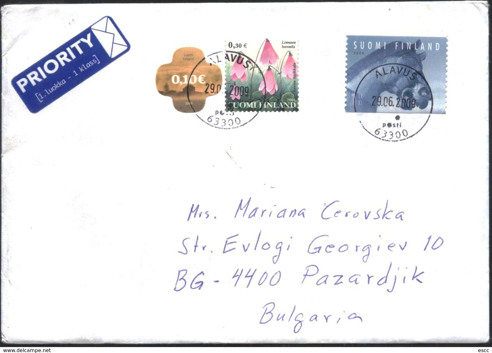 Mailed Cover (letter) With Stamps Flora Flowers 2004,  Fauna Horse 2006 From Finland - Lettres & Documents
