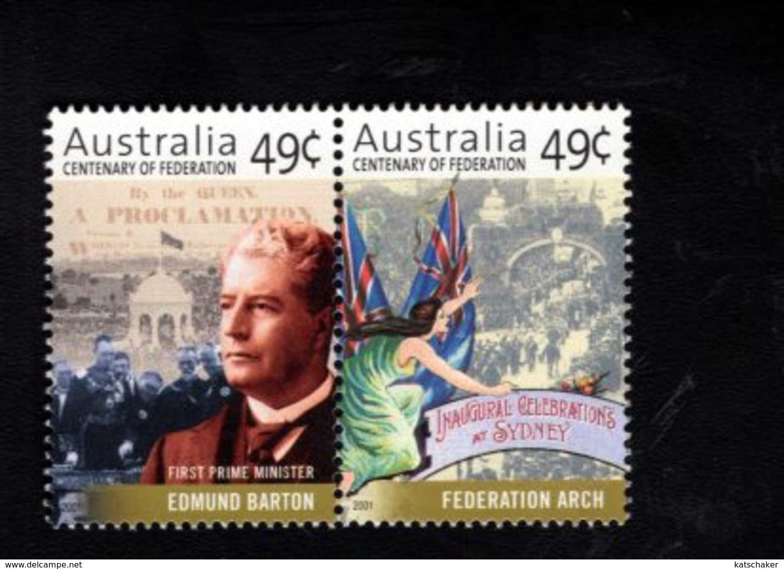 784251101 2001 SCOTT 1928A POSTFRIS  MINT NEVER HINGED EINWANDFREI  (XX) - FEDERATION  OF AUSTRALIA CENTENAIR - Mint Stamps
