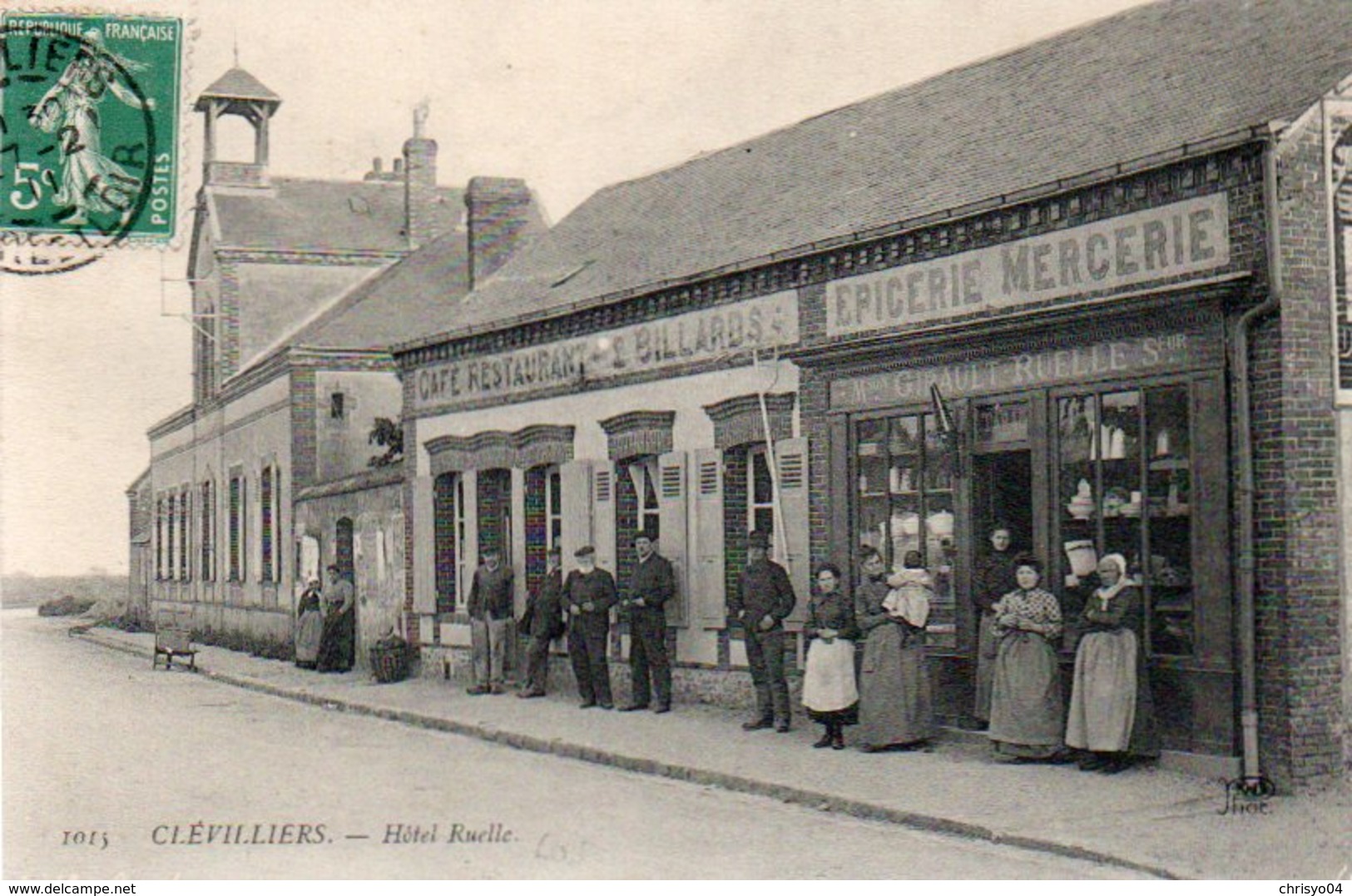 96Hyr   28 Clévilliers Hotel Ruelle Café Restaurant épicerie Mercerie Billards - Andere & Zonder Classificatie