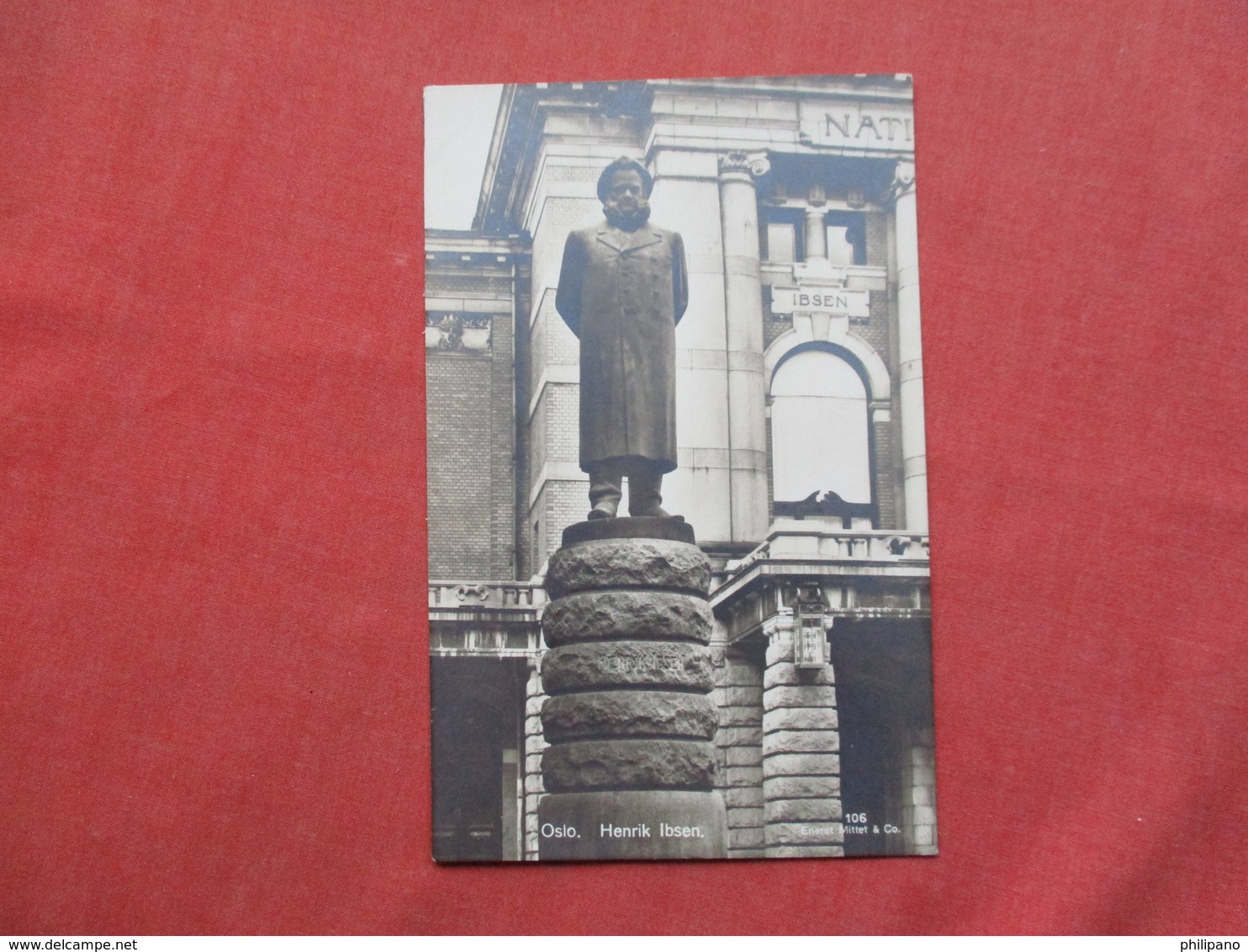 RPPC  Statue  Oslo Henrik Ibsen   Ref 3421 - Norway