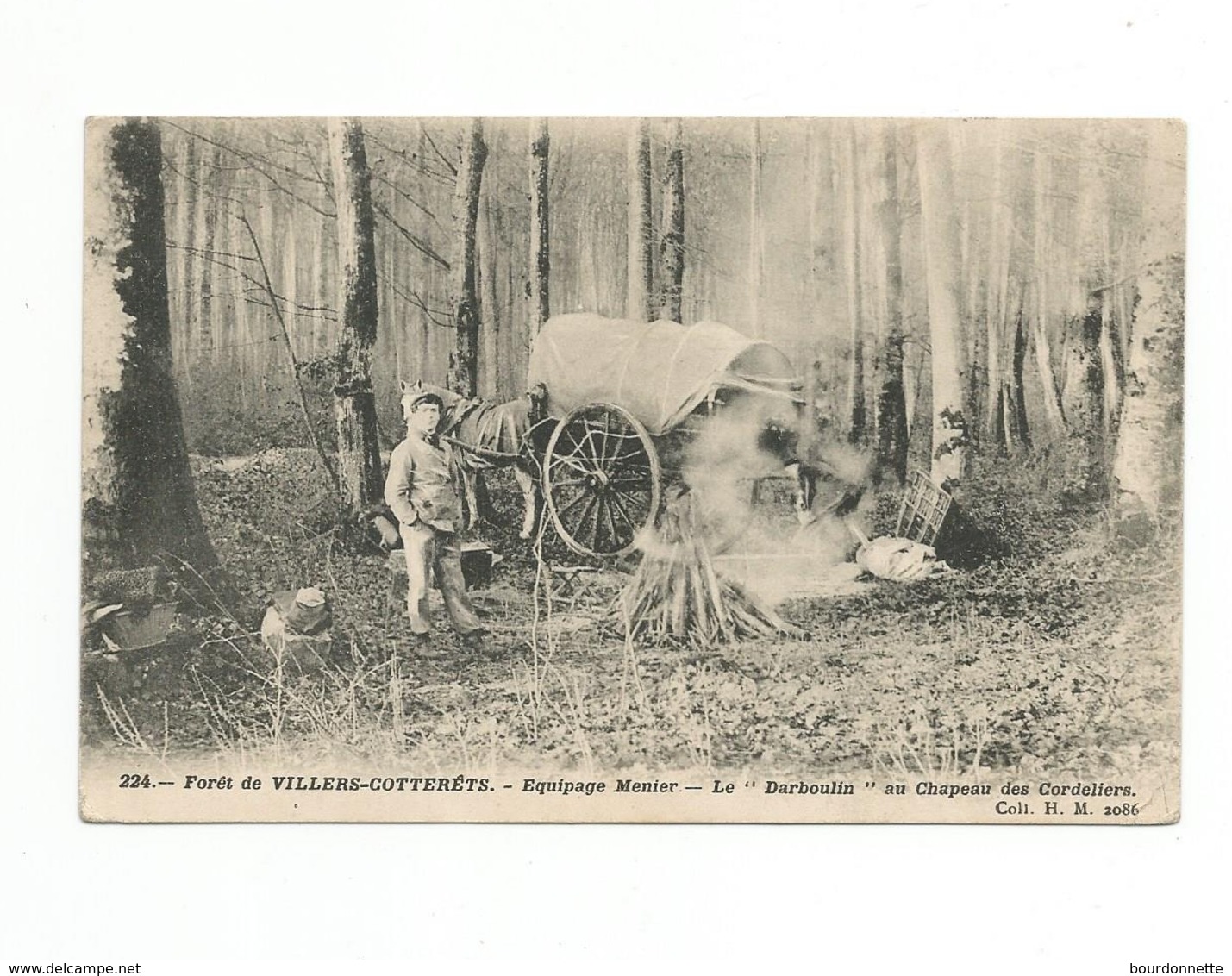 Foret De Villers Cotterets - équipage Menier - Le Darboulin Au Chapeau Des Cordeliers CHASSE - Villers Cotterets