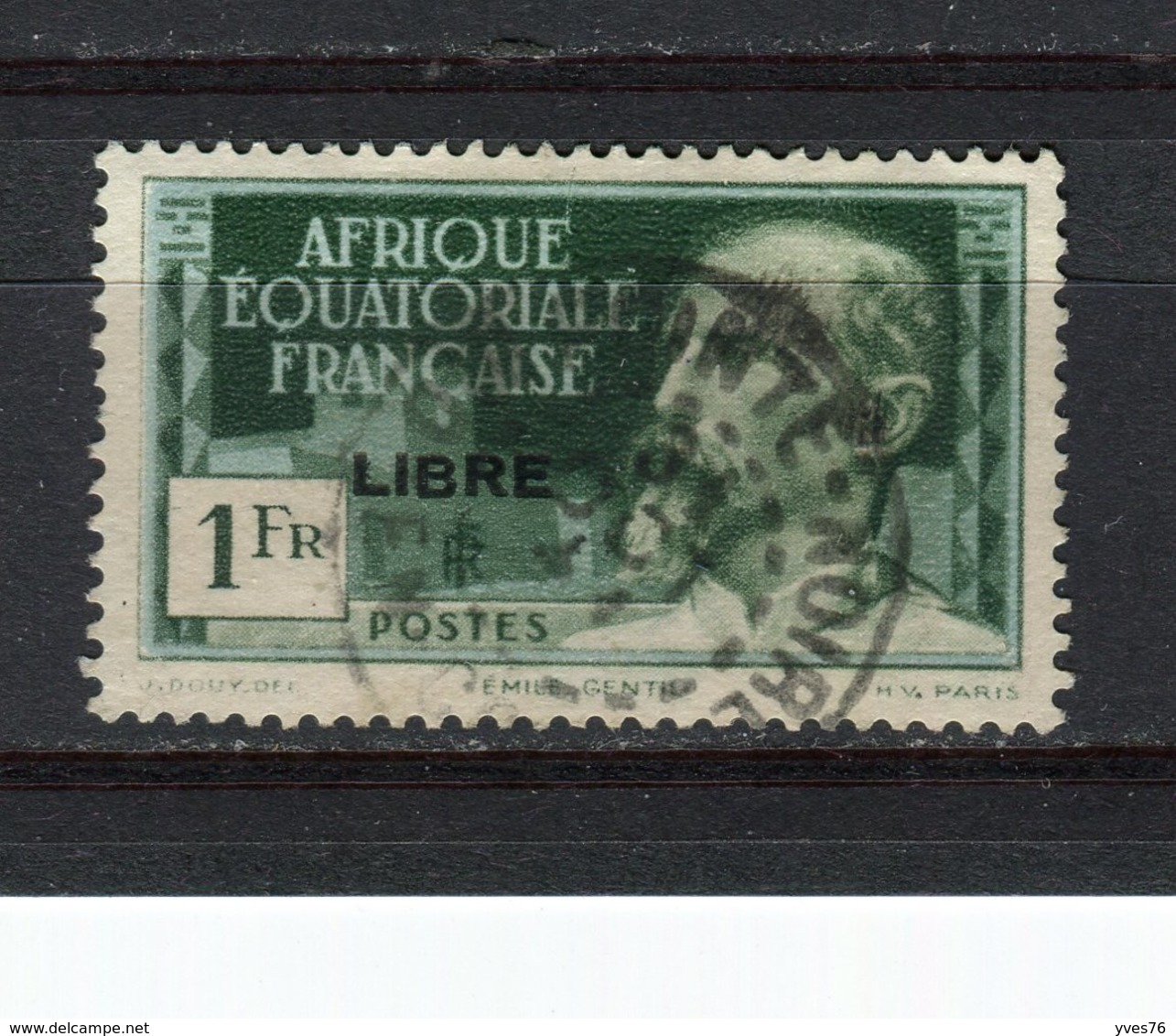 AFRIQUE EQUATORIALE FRANCAISE - Y&T N° 116° - Emile Gentil Surchargé LIBRE - Usati