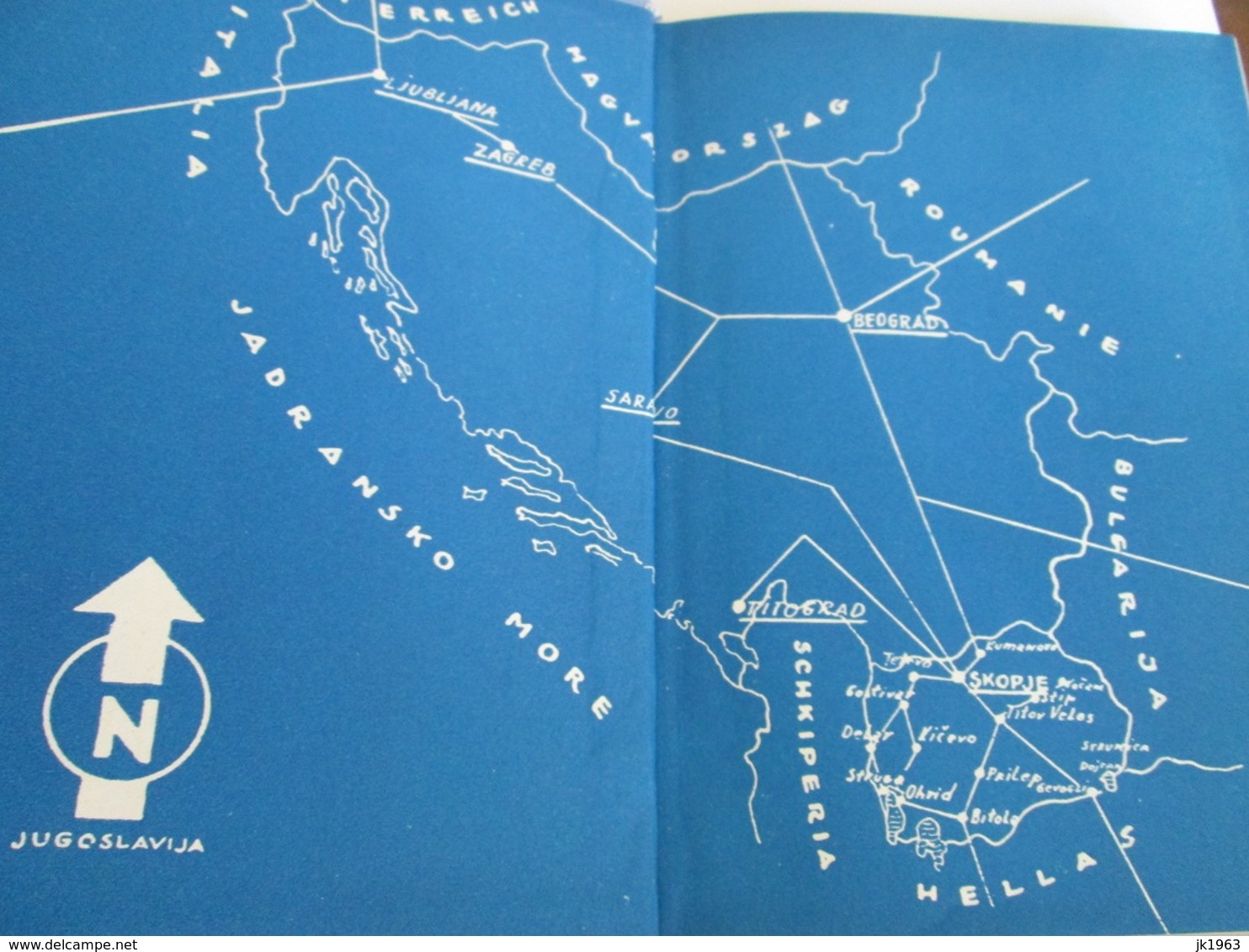 MACEDONIA TURISTIČKI VODIČ, TOURIST GUIDE, 1956, WITH  PHOTOS AND MAP - Slav Languages