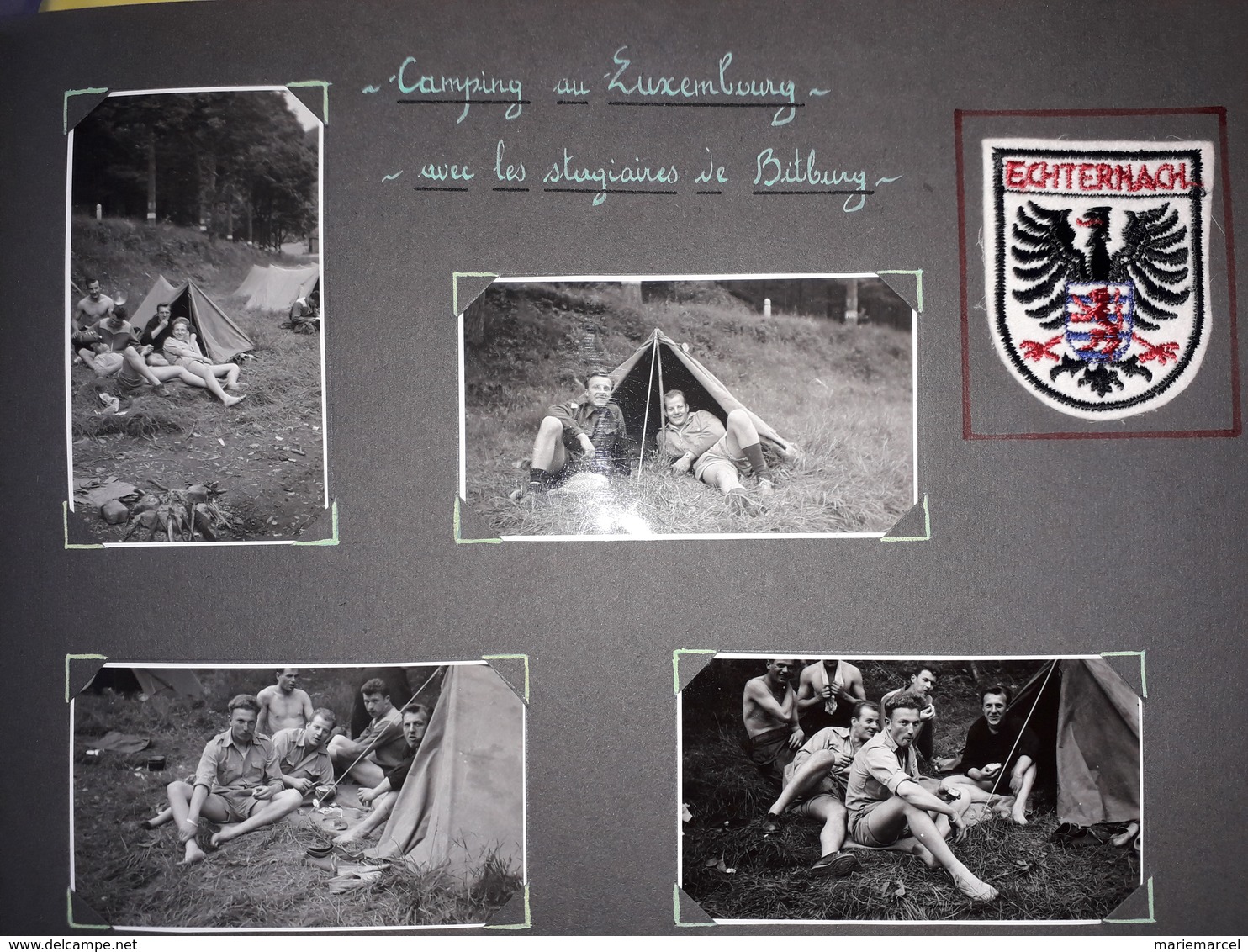 ALBUM 20 pages FRANCE ALLEMANGNE LUXEMBOURG BRESIL BELGIQUE.MATCH FOOT. COURSE NURBURGRING. BEHRA. MILITAIRES.