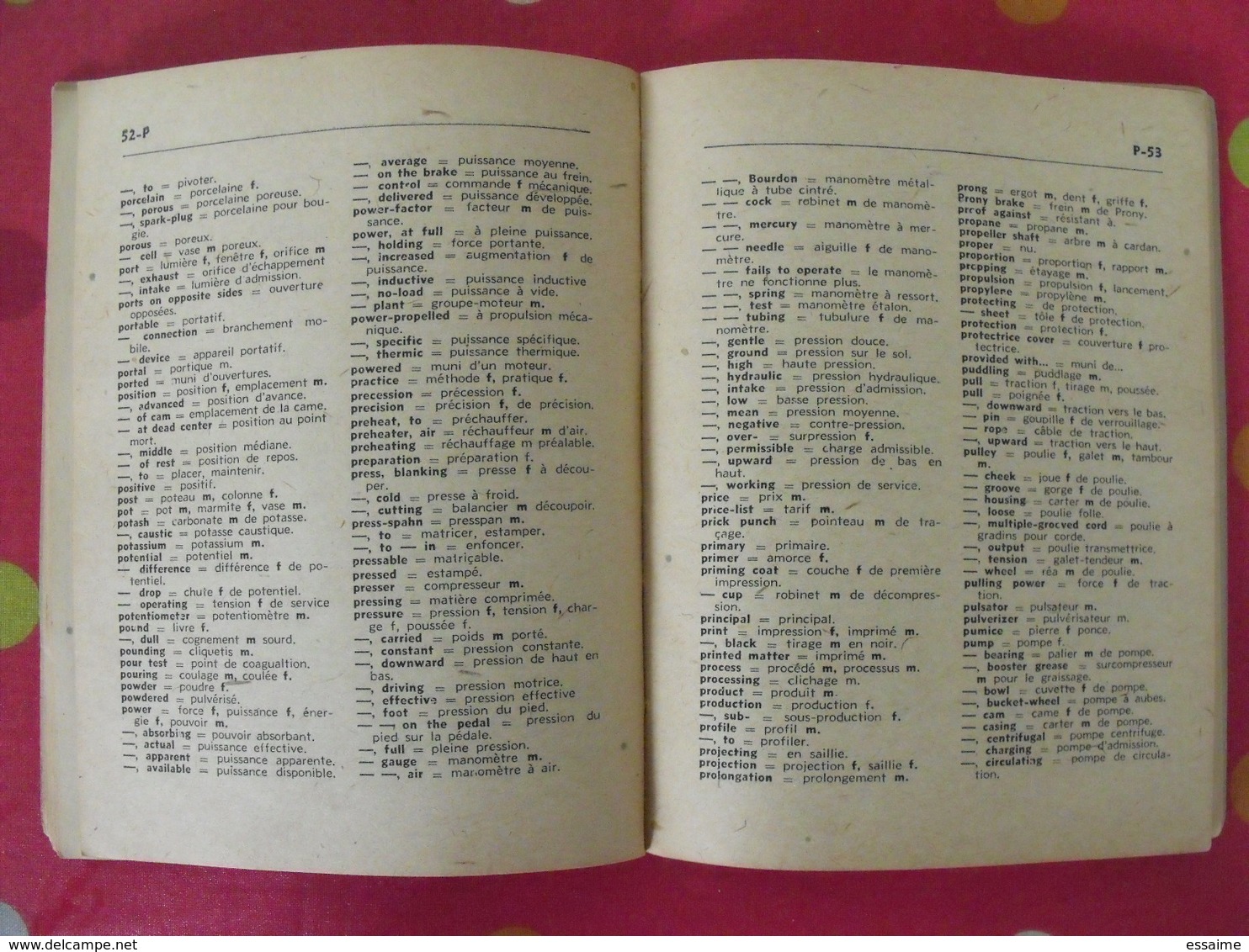 Dictionnaire Technique Anglais-français (mécanique, électricité, Automobile). Marcel Thuilliette. OCIA 1945 - Dictionnaires