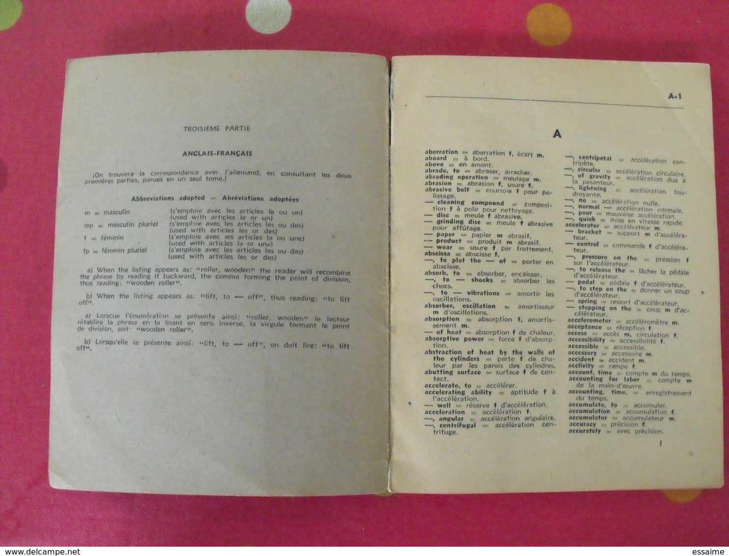 Dictionnaire Technique Anglais-français (mécanique, électricité, Automobile). Marcel Thuilliette. OCIA 1945 - Dictionnaires