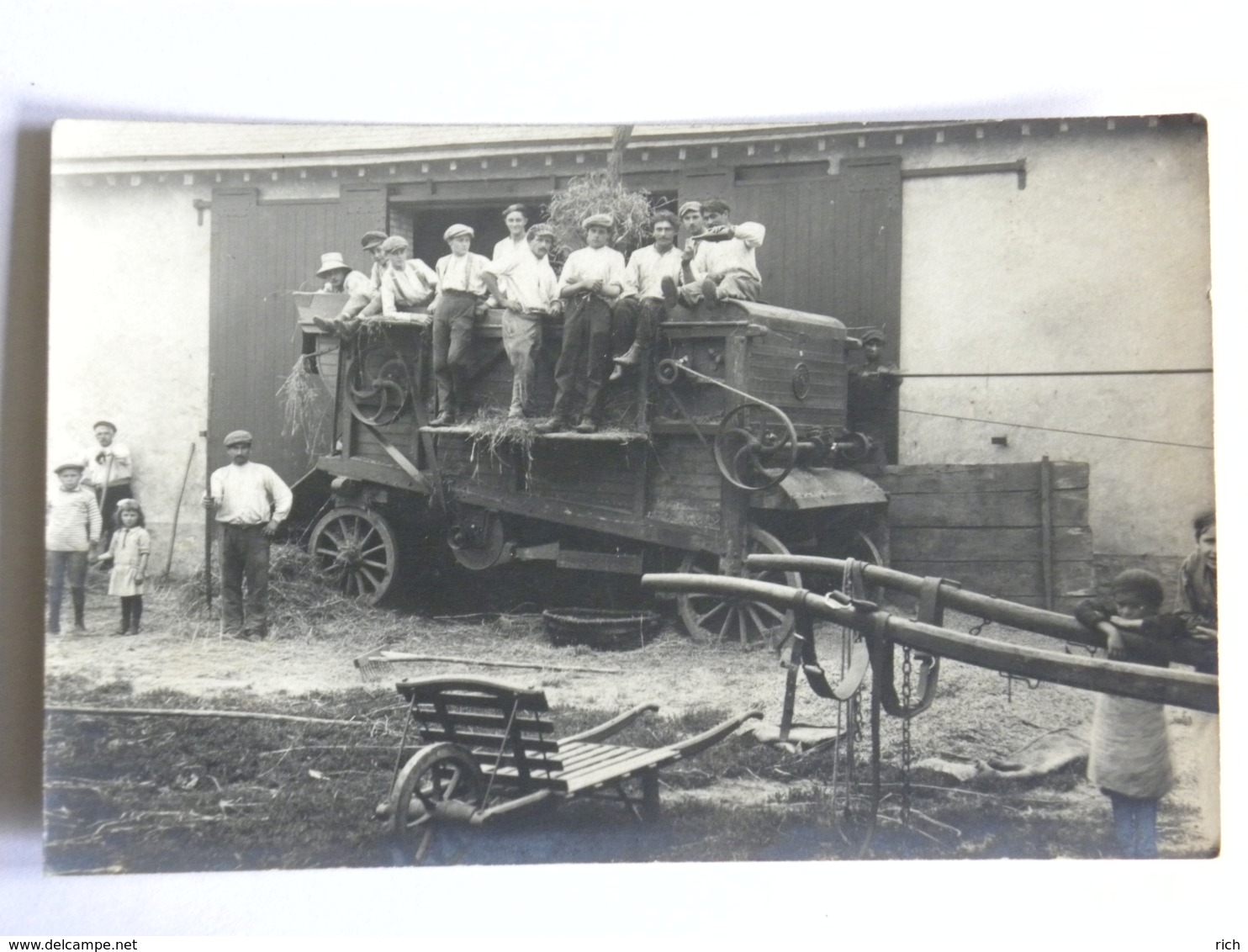 CPA (72) Sarthe - Carte Photo - Battage Batteuse - Autres & Non Classés