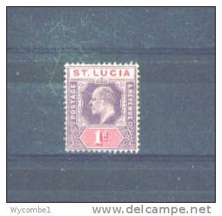 ST LUCIA - 1902  Edward VII  1d MM - St.Lucia (...-1978)