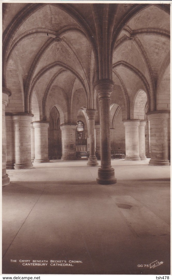 ANGLETERRE---CANTERBURY CATHEDRAL--the Crypt Beneath Becket's Crown--voir 2 Scans - Canterbury