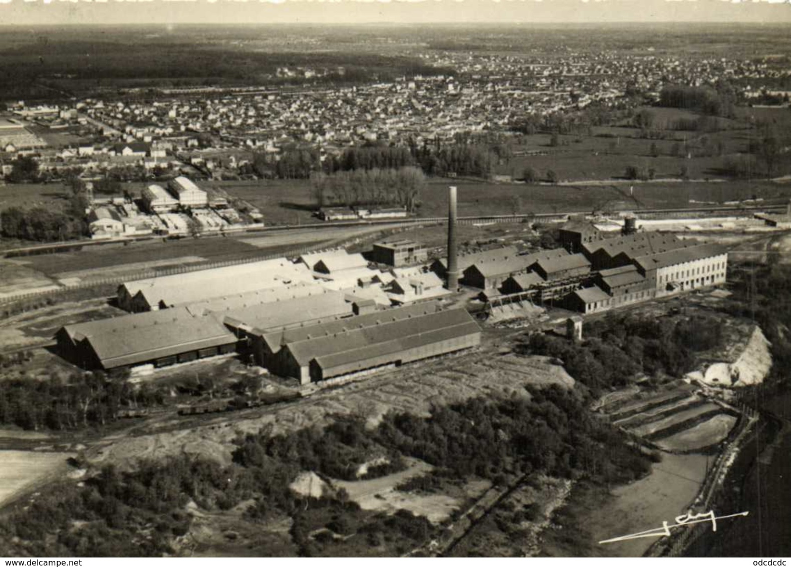 CPSM Grand Format VESINES CHALETTE ( Loiret ) L' Usine St Gobain (Vue Aérienne )  RV Edit Photo J Lemosse Montargis - Sonstige & Ohne Zuordnung