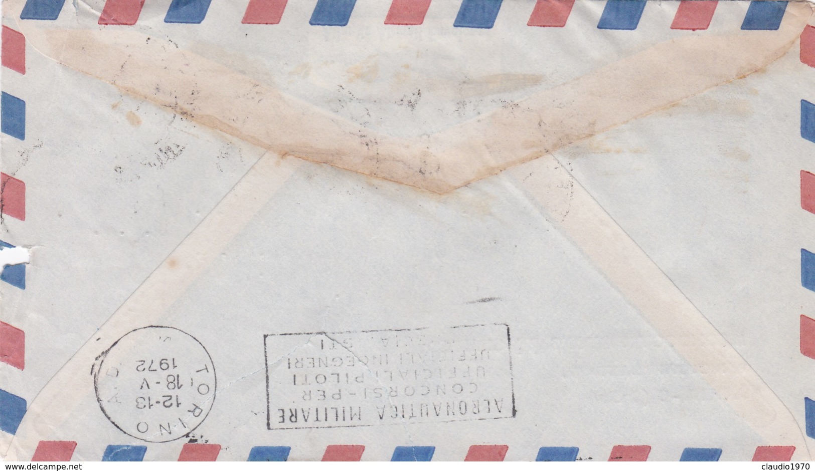 BUSTA VIAGGIATA AIR MAIL - INDIA - AGRA - MEGHDOOT PISTONS - VIAGGIATA PER MONDIAL PISTON  TORINO - ITALIA - Storia Postale