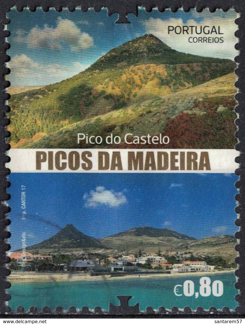 Portugal 2017 Oblitéré Used Pico Do Castelo Madeira Madère SU - Madeira