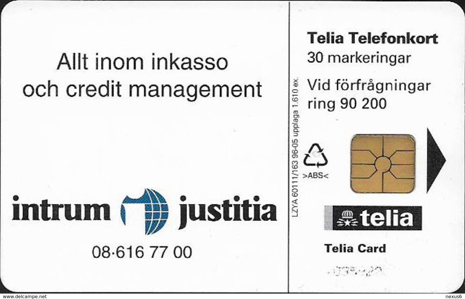 Sweden - Telia - Fair Pay Please! - 12.1997, 30U, 700ex, Used - Suecia