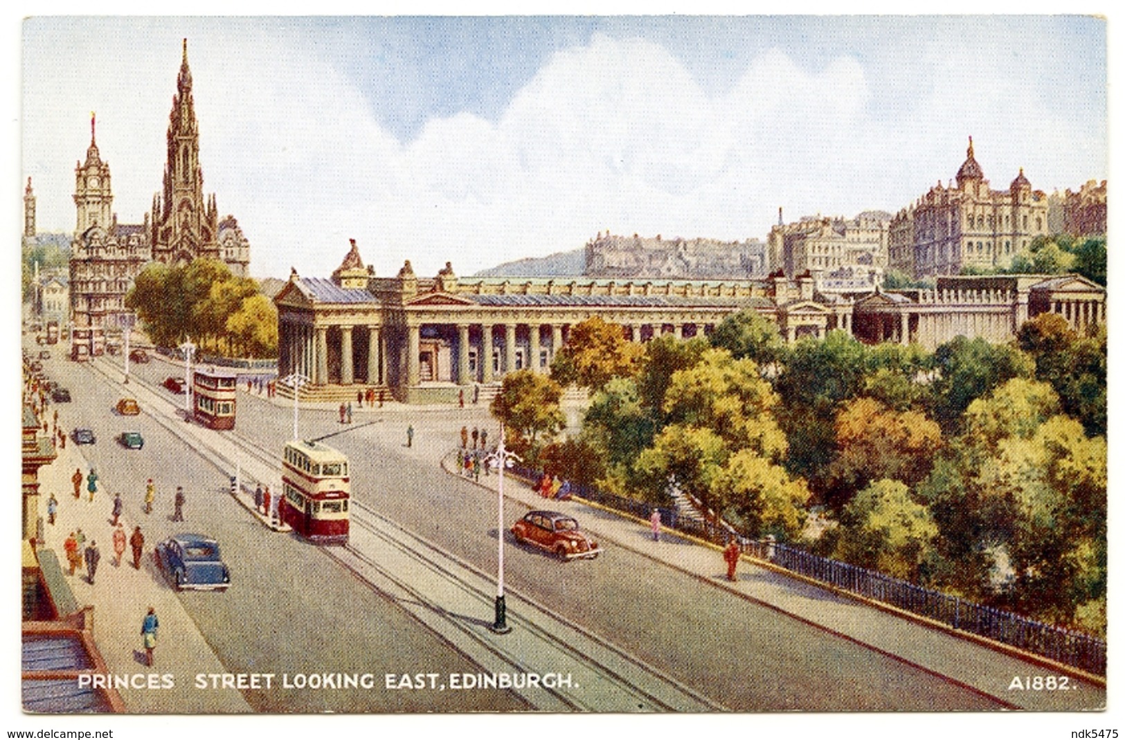 ARTIST : B. F. C. PARR - EDINBURGH, PRINCES STREET LOOKING EAST - 1900-1949