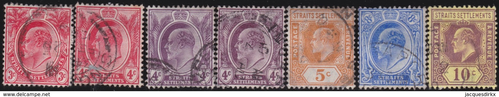 Straits Settlements   .   SG     .    153/159       .      O         .     Cancelled      .   /    .  Gebruikt - Straits Settlements