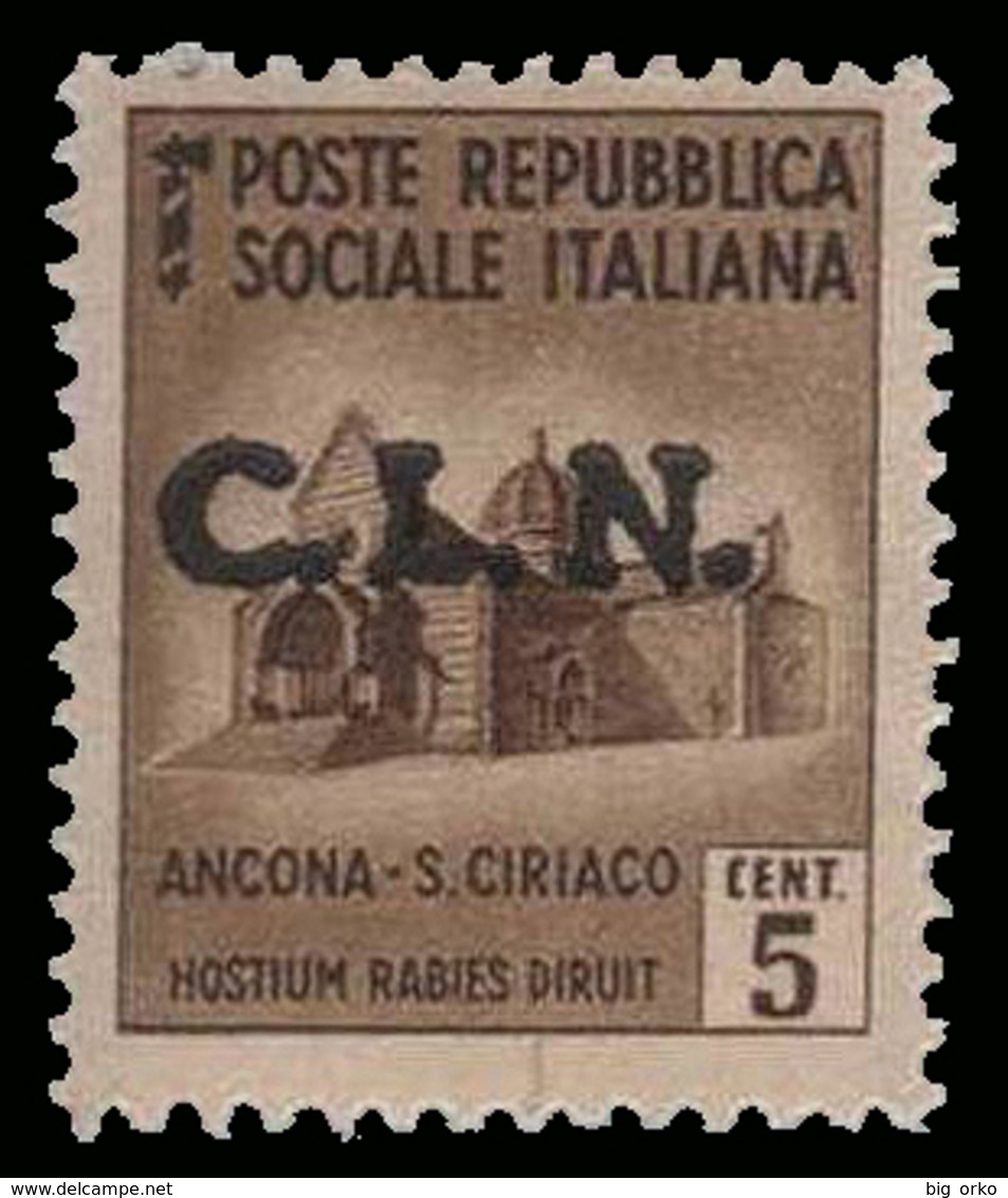 Italia - Comitato Liberazione Nazionale - 5 C. "Monumenti Distrutti" (nuovo) - National Liberation Committee (CLN)